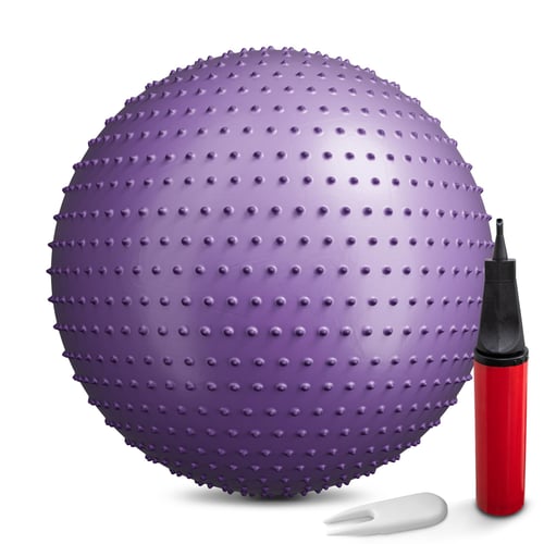 Gym Ball 65 cm with spikes purple