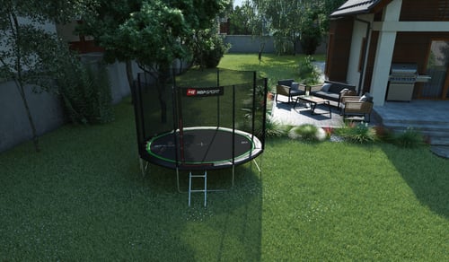 Garden Trampoline 10ft w/ Outer Safety Net - 4 Legs