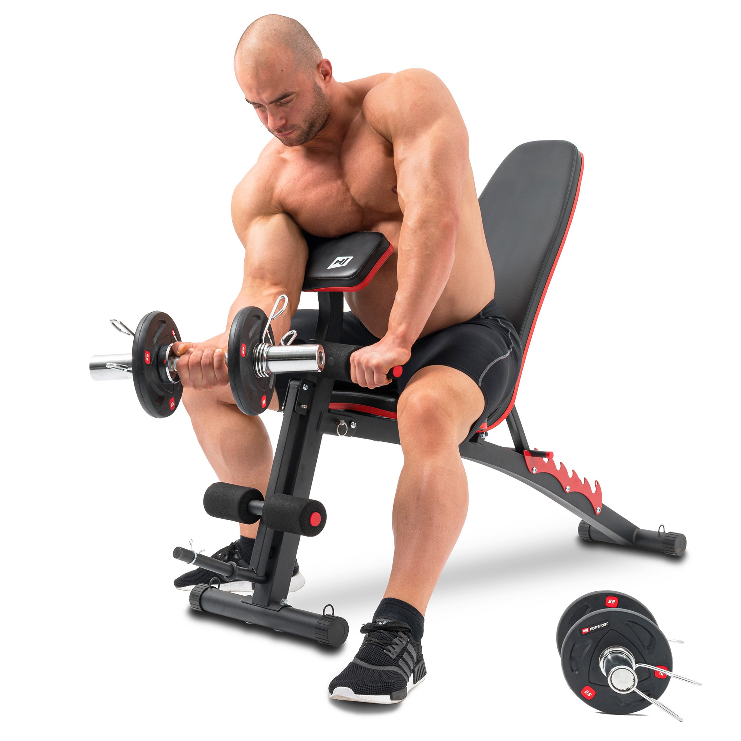 Weight Bench HS-1035 w/ Preacher Curl