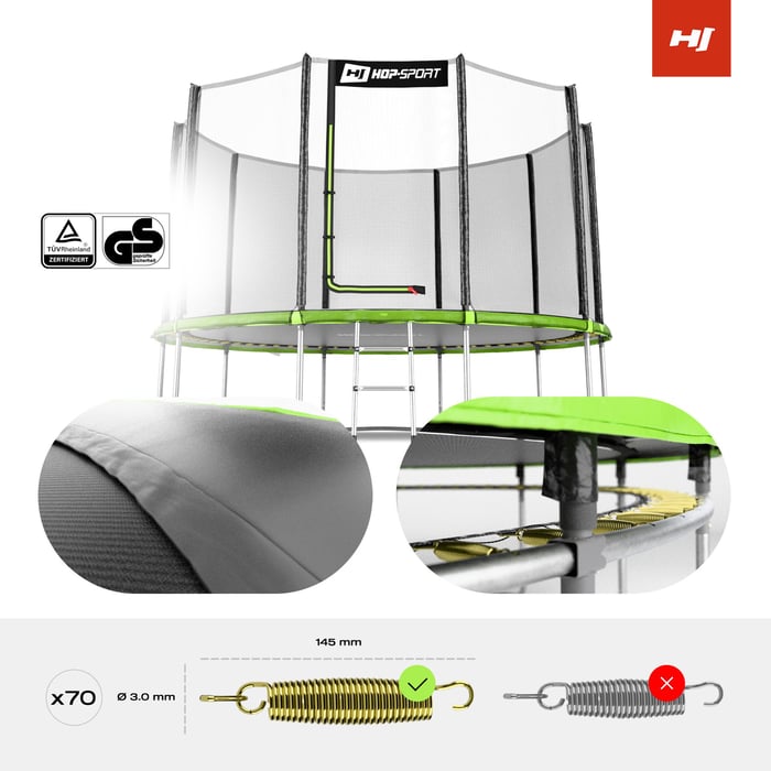 Trampolin Outdoor 366cm mit Außennetz von Hop-Sport