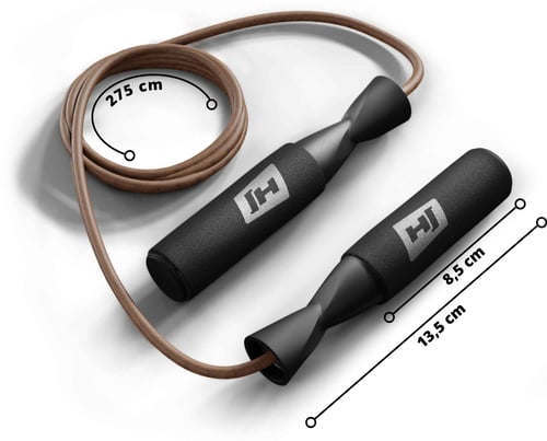 Leather Skipping Rope black - brown