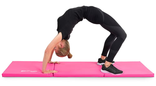 Folding Gymnastic Mat - 4 cm Soft pink