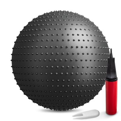 Gym Ball 65 cm with spikes black