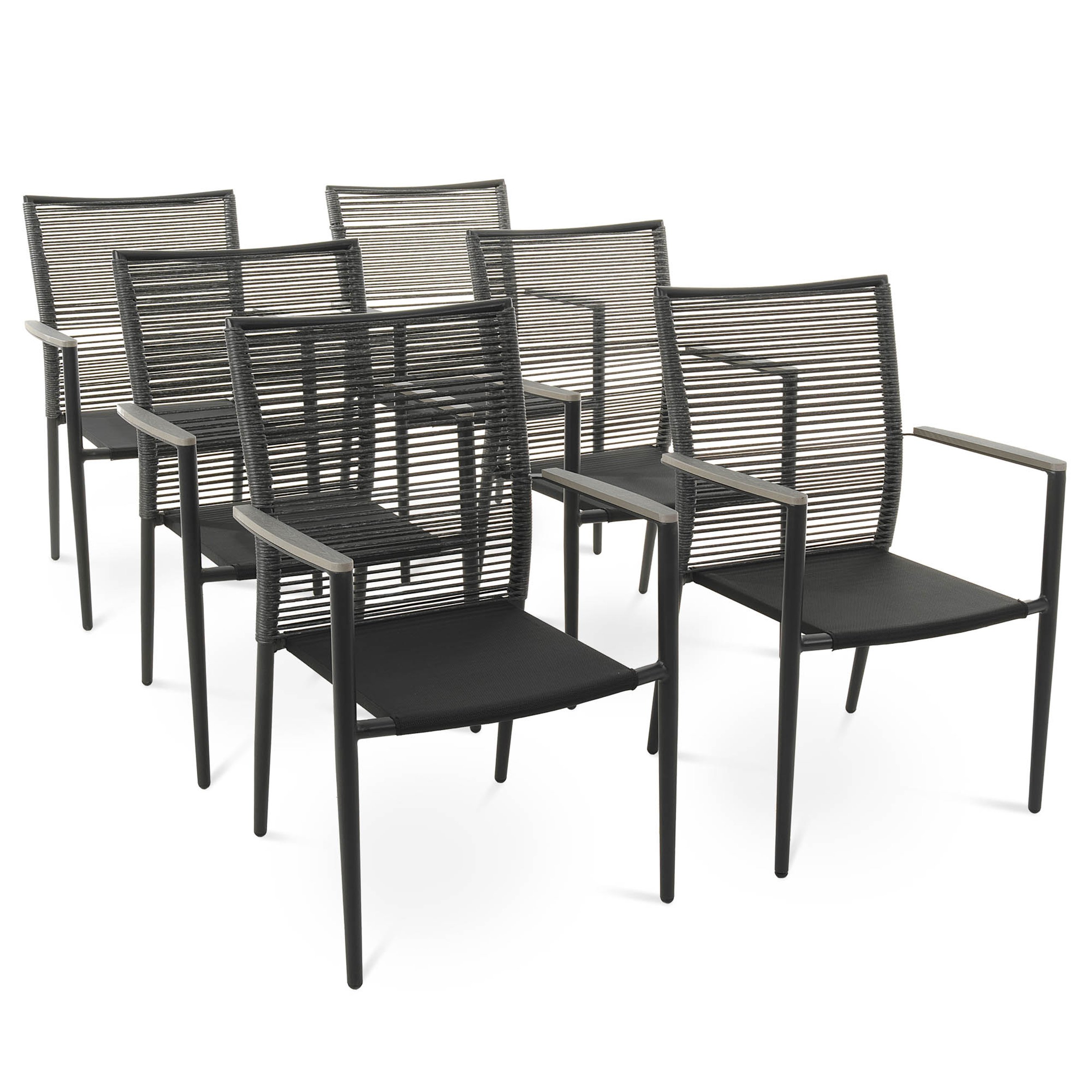 Zestaw 6 krzeseł ogrodowych Asti szare marki di volio zostały zaprojektowane z myślą o wygodzie użytkowania