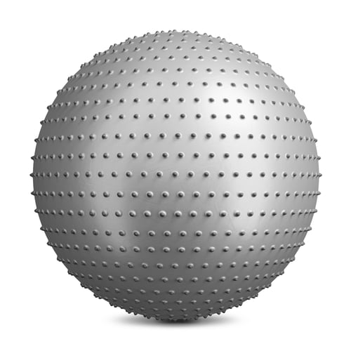 Gym Ball 65 cm with spikes silver
