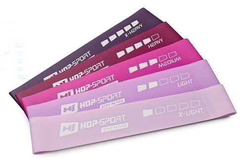 Latex Resistance Bands [Set of 5] 600x50mm pink