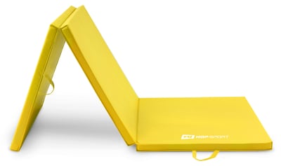 Folding Gymnastic Mat - 4 cm Hard yellow