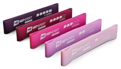 Latex Resistance Bands [Set of 5] 600x50mm pink